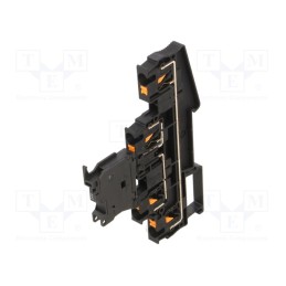 1 pcs x PHOENIX CONTACT - 3211888 - Splice terminal: rail, 0.2÷6mm2, ways: 2, terminals: 4, black, PTTB