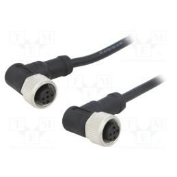 1 pcs x AMPHENOL LTW - M12A04FR-12AFR-SD001 - Cable: for sensors/automation, PIN: 4, M12-M12, 1m, plug, plug, 250V