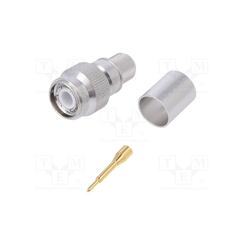 1 pcs x TELEGu00c4RTNER - J01010A0049 - Plug, TNC, male, straight, 50Ω, crimped, for cable, PTFE