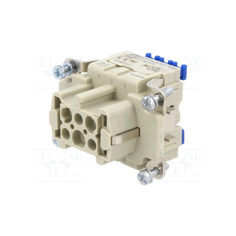 1 pcs x HARTING - 9330062778 - Connector: HDC, contact insert, female, Han® ES Press, PIN: 6, 6+PE