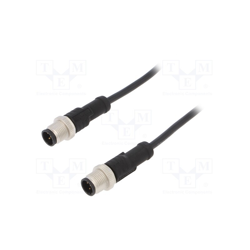 1 pcs x AMPHENOL LTW - M12B05ML-12BML-SB001 - Cable: for sensors/automation, PIN: 5, M12-M12, B code-Profibus