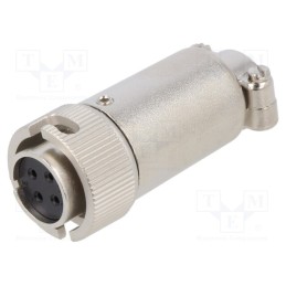 1 pcs x HIROSE - RM12BPE-4S(76) - Connector: circular, RM,RM12, internal bayonet,bayonet, plug, 5A