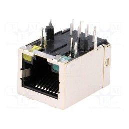 1 pcs x TE Connectivity - 5569564-1 - Socket, RJ45, PIN: 8, Layout: 8p8c, on PCBs, THT