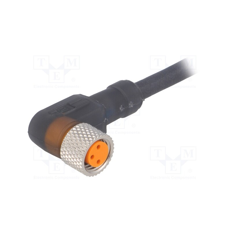 1 pcs x LUMBERG AUTOMATION - 14007 RKMWV/LED A 3-224/2 M - Connector: M8, 2m, female, PIN: 3, angled 90°, plug, PUR