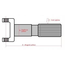 Polos front drive short for Case New Holland