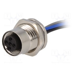 1 pcs x TE Connectivity - T4171110005-001 - Socket, M12, PIN: 5, female, A code-DeviceNet / CANopen, cables