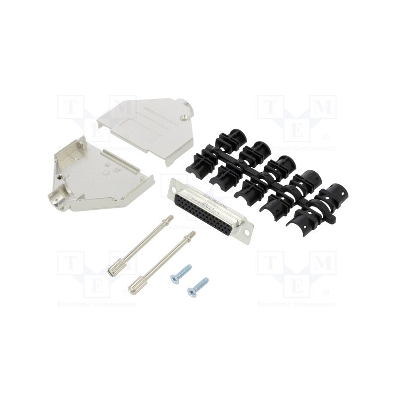 1 pcs x Amphenol Communications Solutions - L17DTZK25+L77HDB44S - D-Sub HD, PIN: 44, female, straight, soldering, for cable, UNC