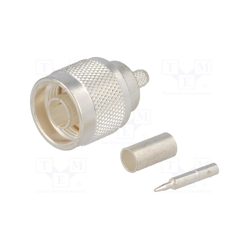1 pcs x TE Connectivity - 1-1337416-0 - Plug, N, male, straight, 50Ω, RG141,RG58C/U,URM43,URM76, crimped
