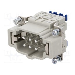 1 pcs x HARTING - 9330062648 - Connector: HDC, contact insert, male, Han® ES Press, PIN: 6, 6+PE