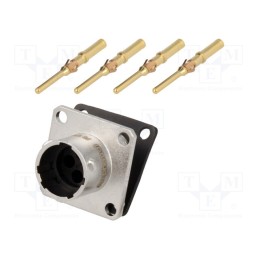 1 pcs x AMPHENOL - RT00104PNH-K - Connector: circular, RT360, socket, male, crimped, PIN: 4, 13A, IP67