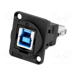 1 pcs x CLIFF - CP30206N - Coupler, USB A socket,USB B socket, FT, USB 3.0, plastic, 19x24mm