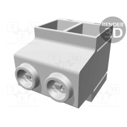 1 pcs x HARTING - 14020227402000 - PCB terminal block, angled 90°, 15mm, ways: 2, on PCBs, 0.5÷35mm2