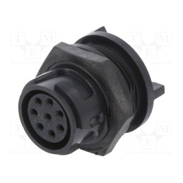 1 pcs x BULGIN - PXP4013/08S - Connector: circular, socket, female, PIN: 8, w/o contacts, UL94V-0
