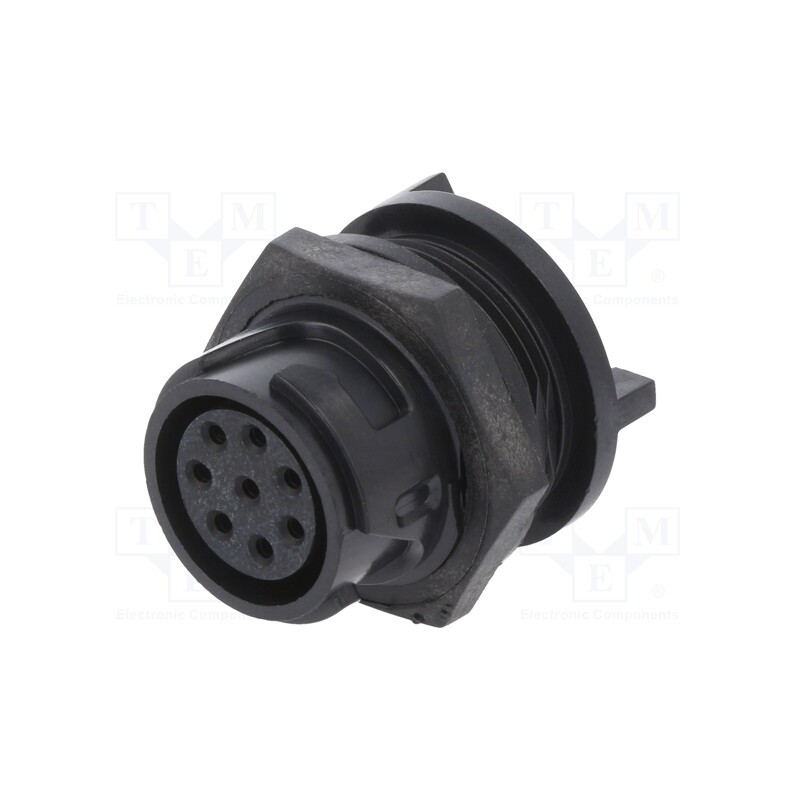 1 pcs x BULGIN - PXP4013/08S - Connector: circular, socket, female, PIN: 8, w/o contacts, UL94V-0