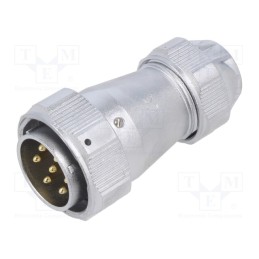 1 pcs x WEIPU - WY28J7TE1 - Plug, WY28, male, PIN: 7, IP67, 10.5÷12.5mm, 25A, soldering, 500V