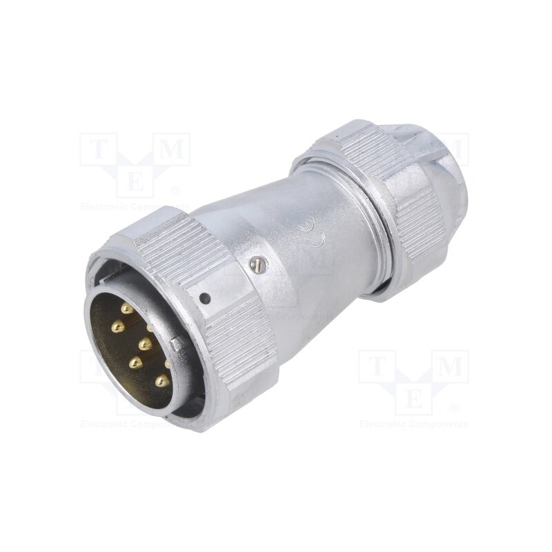 1 pcs x WEIPU - WY28J7TE1 - Plug, WY28, male, PIN: 7, IP67, 10.5÷12.5mm, 25A, soldering, 500V