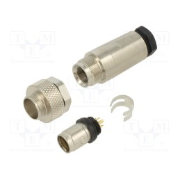 1 pcs x BINDER - 99 0409 10 04 - Connector: M9, plug, male, Plating: gold-plated, 125V, IP67, PIN: 4