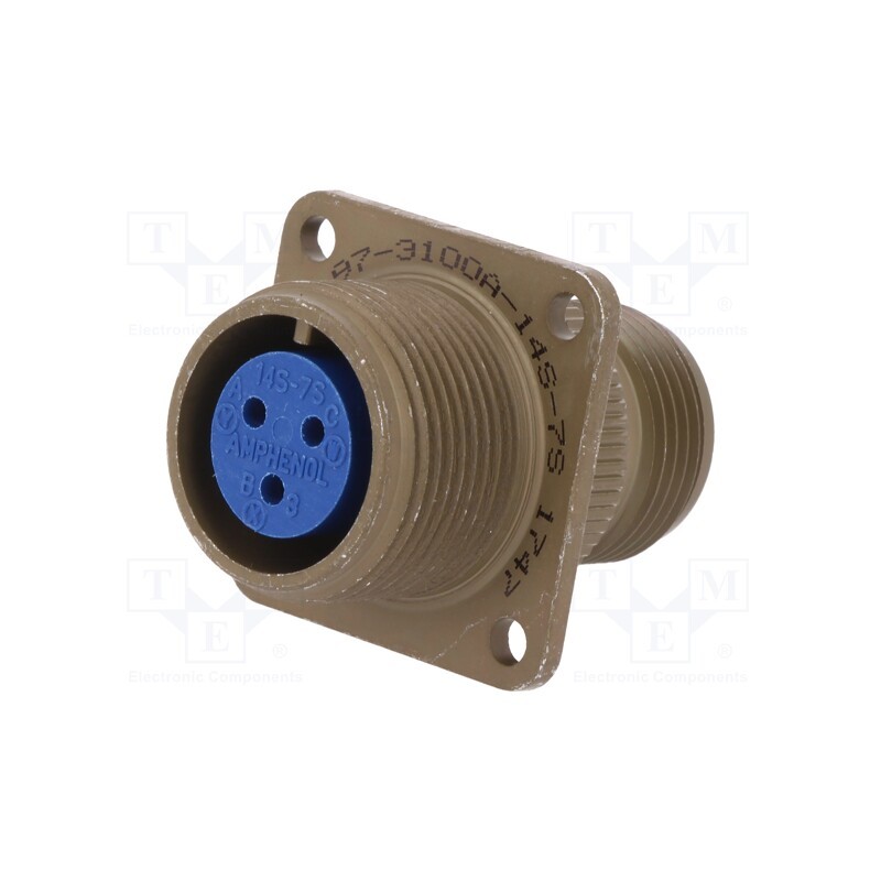 1 pcs x AMPHENOL - 97-3100A-14S-7S - Connector: circular, size 14S, 97, aluminium alloy, olive, socket