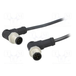1 pcs x AMPHENOL LTW - M12A05MR-12AMR-SB001 - Cable: for sensors/automation, PIN: 5, M12-M12, 1m, plug, plug, 60V