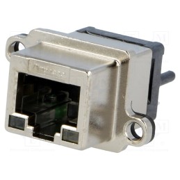 1 pcs x Amphenol Communications Solutions - MRJ-5481-01 - Socket, RJ45, with LED, UL94V-0, IP67, for panel mounting, THT