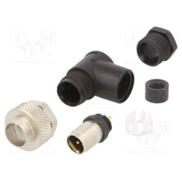 1 pcs x BINDER - 99 0409 70 04 - Connector: M9, plug, male, Plating: gold-plated, 125V, IP67, PIN: 4