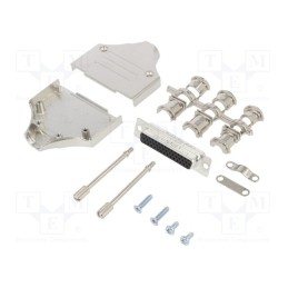 1 pcs x Amphenol Communications Solutions - L17MHDM25+L77HDB44S - D-Sub HD, PIN: 44, female, straight, soldering, for cable, UNC