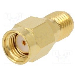 1 pcs x AMPHENOL RF - 132171RP-10 - Coupler, RP-SMA female,SMA female, reverse, straight, 50Ω, PTFE