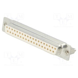 1 pcs x Deltron AG - DTS37SY/2M86UN - D-Sub, PIN: 37, socket, female, on PCBs,PCB snap, straight, THT