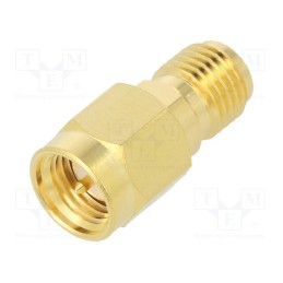 1 pcs x AMPHENOL RF - 132171RP - Coupler, RP-SMA male,SMA male, reverse, straight, 50Ω, PTFE