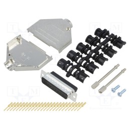 1 pcs x ENCITECH - 6355-0050-03 - D-Sub, PIN: 25, plug, male, crimped, for cable, black