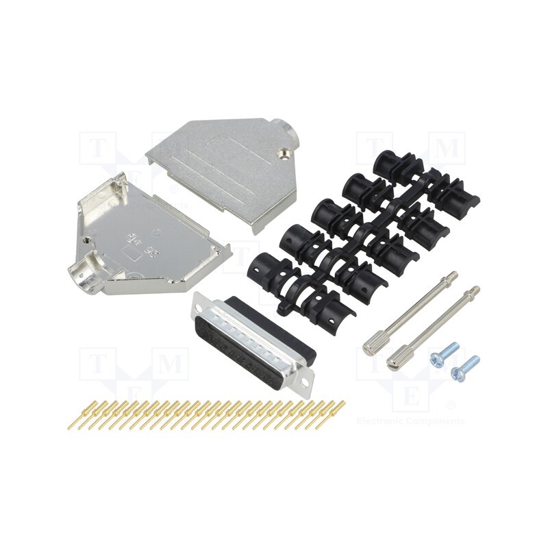 1 pcs x ENCITECH - 6355-0050-03 - D-Sub, PIN: 25, plug, male, crimped, for cable, black