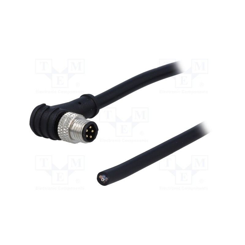 1 pcs x DEGSON ELECTRONICS - PM-M8B-05P-MM-SR7A01-00A(H) - Connector: M8, male, PIN: 5, angled 90°, plug, 3A, IP65,IP67, 30V, 1m