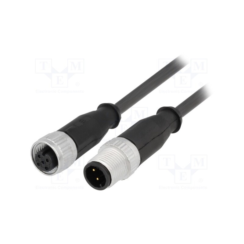 1 pcs x HARTING - 21348485390015 - Cable: for sensors/automation, PIN: 3, M12-M12, 1.5m, plug, plug