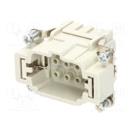 1 pcs x HARTING - 9332062602 - Connector: HDC, contact insert, male, Han® HMC, PIN: 6, 6+PE, 16A