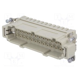 1 pcs x HARTING - 9330242602 - Connector: HDC, contact insert, male, Han E®, PIN: 24, 24+PE, 16A