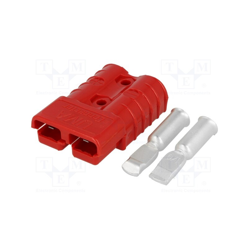 1 pcs x ENCITECH - 1130-0211-03 - Plug, wire-wire, hermaphrodite, PIN: 2, for cable, crimped, red