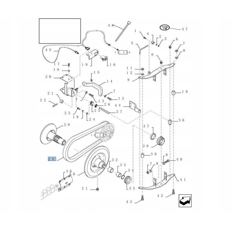 New Holland TX Case 84023277 cnh power band