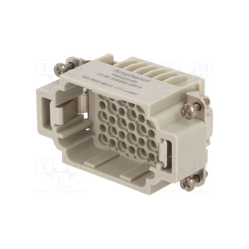 1 pcs x AMPHENOL - C14610A0420009 - Connector: HDC, contact insert, male, C146,heavy|mate DD, PIN: 42