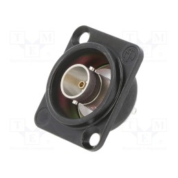 1 pcs x NEUTRIK - NBB75DSIB - BNC BULKHEAD SOLD.ISOL.D-HOUSE BL