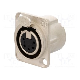 1 pcs x NEUTRIK - NC5FD-LX - Socket, XLR, female, PIN: 5, flange (2 holes),for panel mounting