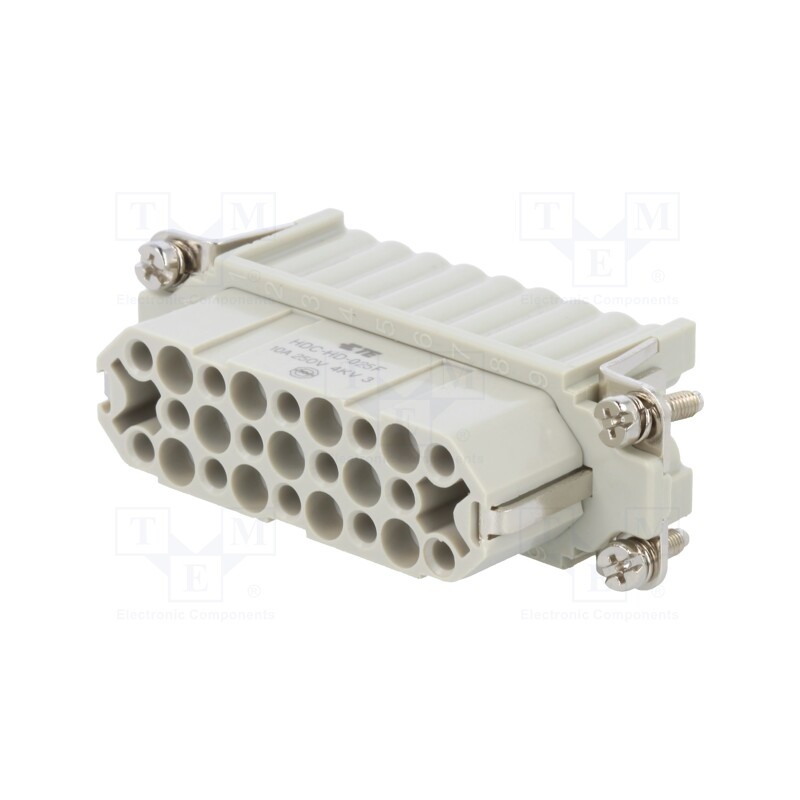 1 pcs x TE Connectivity - HD-025-F - Connector: HDC, female, HD, PIN: 25, 25+PE, size 5, w/o contacts, 10A
