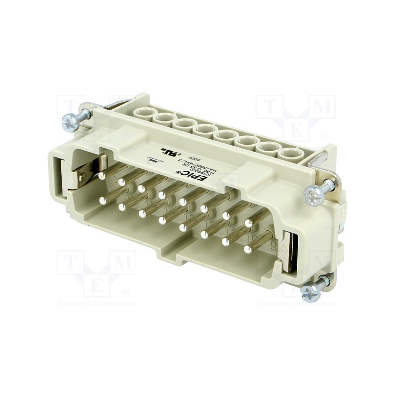 1 pcs x LAPP - 10194000 H-BE 16 SS - Connector: HDC, contact insert, male, EPIC H-BE, PIN: 16, 16+PE