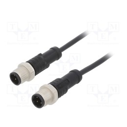 1 pcs x AMPHENOL LTW - M12D04ML-12DML-SB002 - Cable: for sensors/automation, PIN: 4, M12-M12, D code-Ethernet