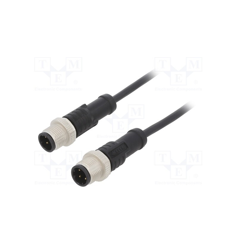 1 pcs x AMPHENOL LTW - M12D04ML-12DML-SB002 - Cable: for sensors/automation, PIN: 4, M12-M12, D code-Ethernet