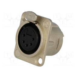 1 pcs x NEUTRIK - NC5FD-L-1 - Socket, XLR, female, PIN: 5, flange (2 holes),for panel mounting