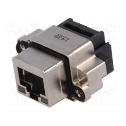 1 pcs x Amphenol Communications Solutions - MRJR-5381-01 - Socket, RJ45, with LED, IP68, for panel mounting, THT, angled 90°