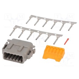 1 pcs x DEUTSCH - S-DTM 06-12 SA - Connector: wire-wire, DTM, female, plug, for cable, PIN: 12, crimped