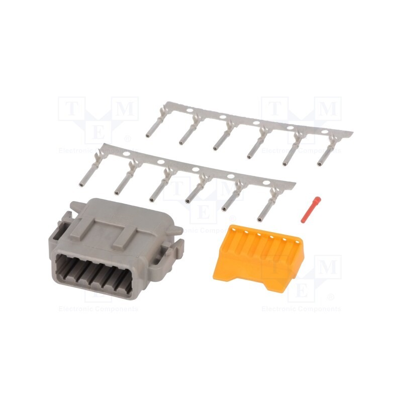 1 pcs x DEUTSCH - S-DTM 06-12 SA - Connector: wire-wire, DTM, female, plug, for cable, PIN: 12, crimped
