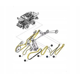 New Holland 84061293 cnh discharge pipe belt