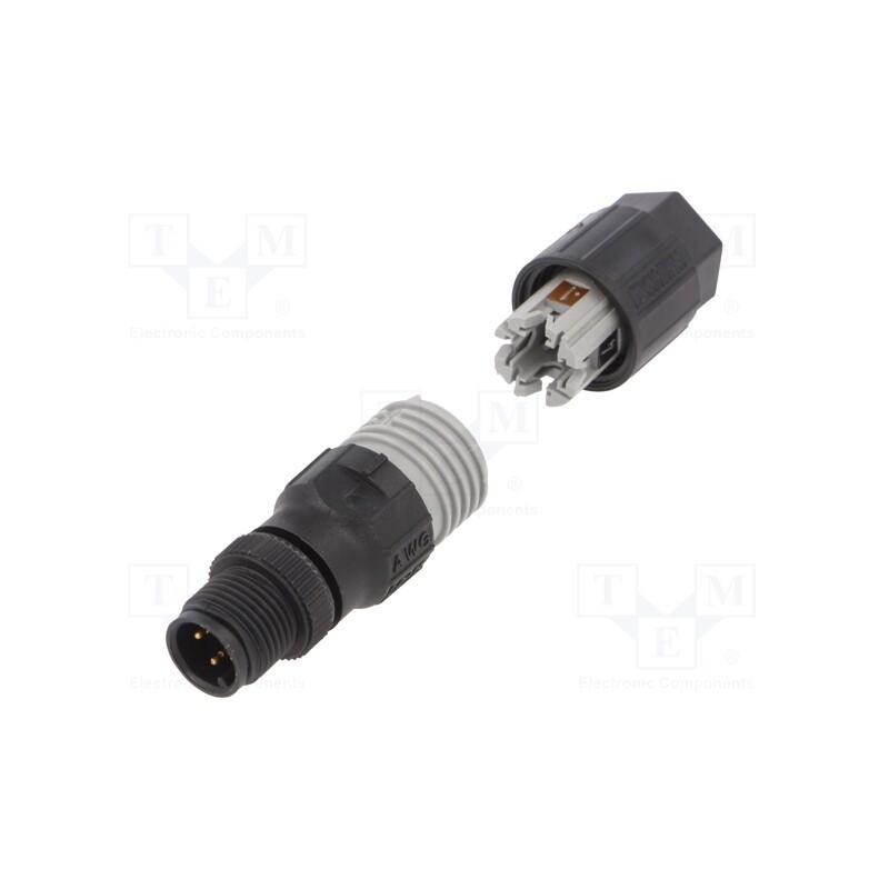 1 pcs x PHOENIX CONTACT - SACC-M12MS-4QO-0,75 1641769 - Plug, M12, PIN: 4, male, A code-DeviceNet / CANopen, for cable, IDC
